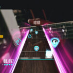 Guitar Hero Live gameplay on PS4 with invincibility hero power activated during a performance.