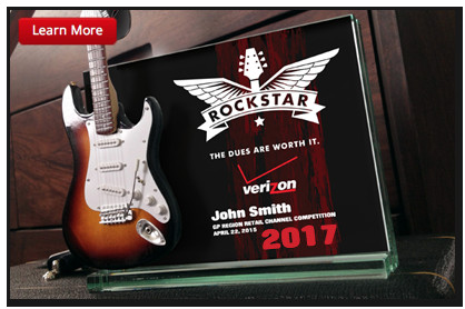 Miniature Guitar Trophy and Award Options