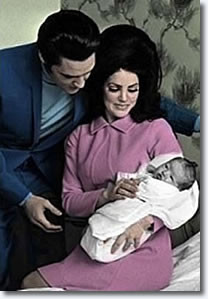 Elvis, Priscilla and Lisa Marie Presley