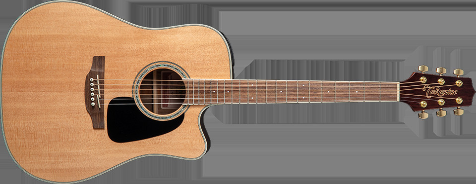 Takamine G50 Series Acoustic Guitar: Classy design with solid top and black walnut back and sides for big, bold sound and deluxe appointments