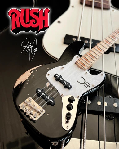 Geddy Lee Fender Jazz Bass Miniature Guitar Model