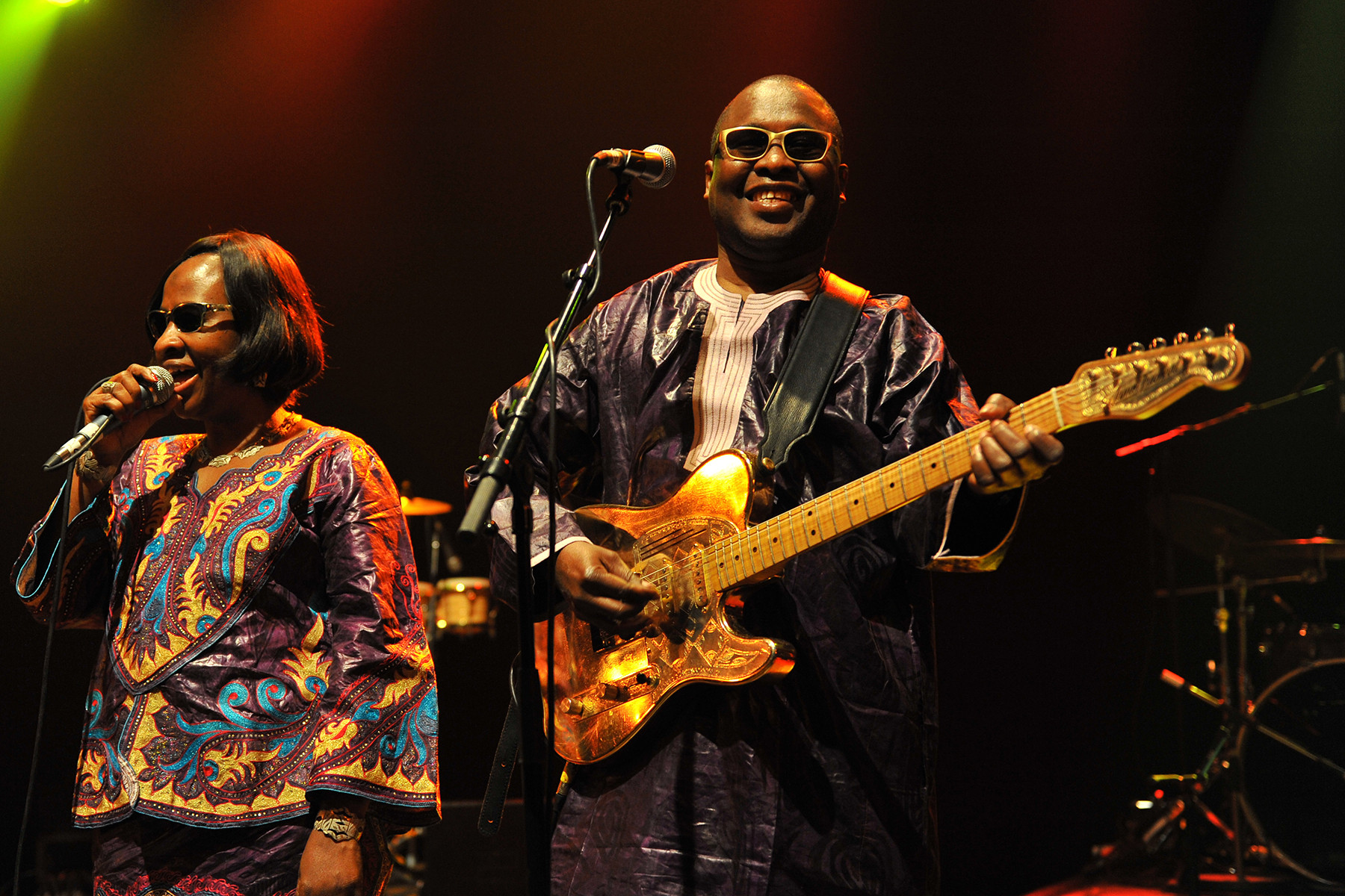 Amadou Bagayoko of Amadou &amp; Mariam performing live in London, 2012