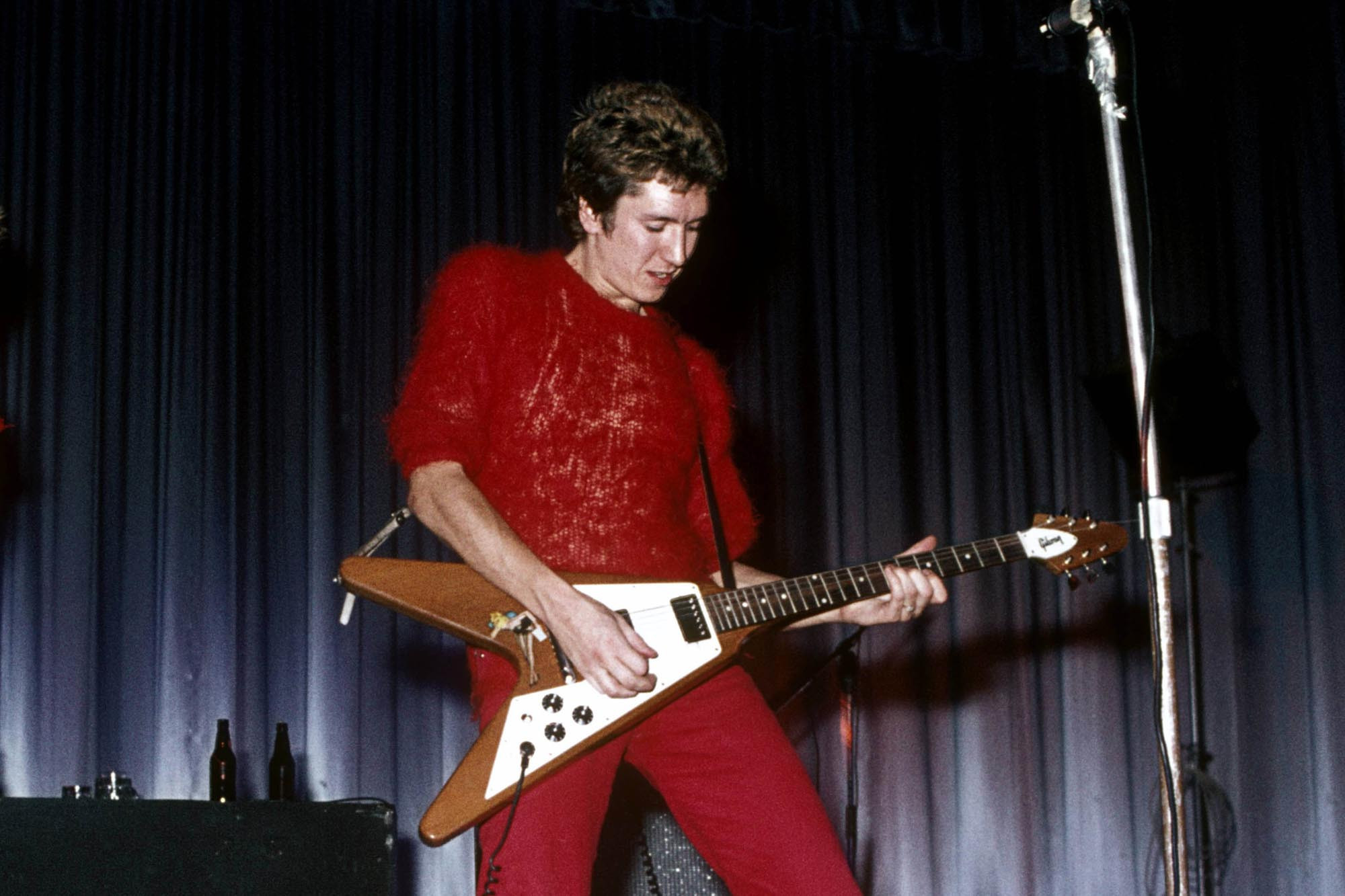 Steve Jones of Sex Pistols performing live in Dunstable, UK