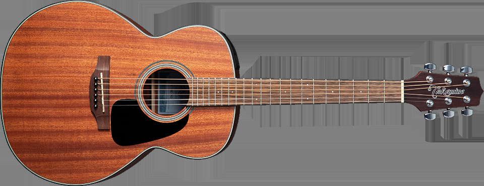 Takamine Taka-mini Acoustic Guitar: 3/4 size guitar with a full-size voice, featuring custom bracing and Takamine NEX body style for portability and rich tone