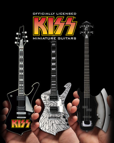 KISS Band Miniature Guitar Set