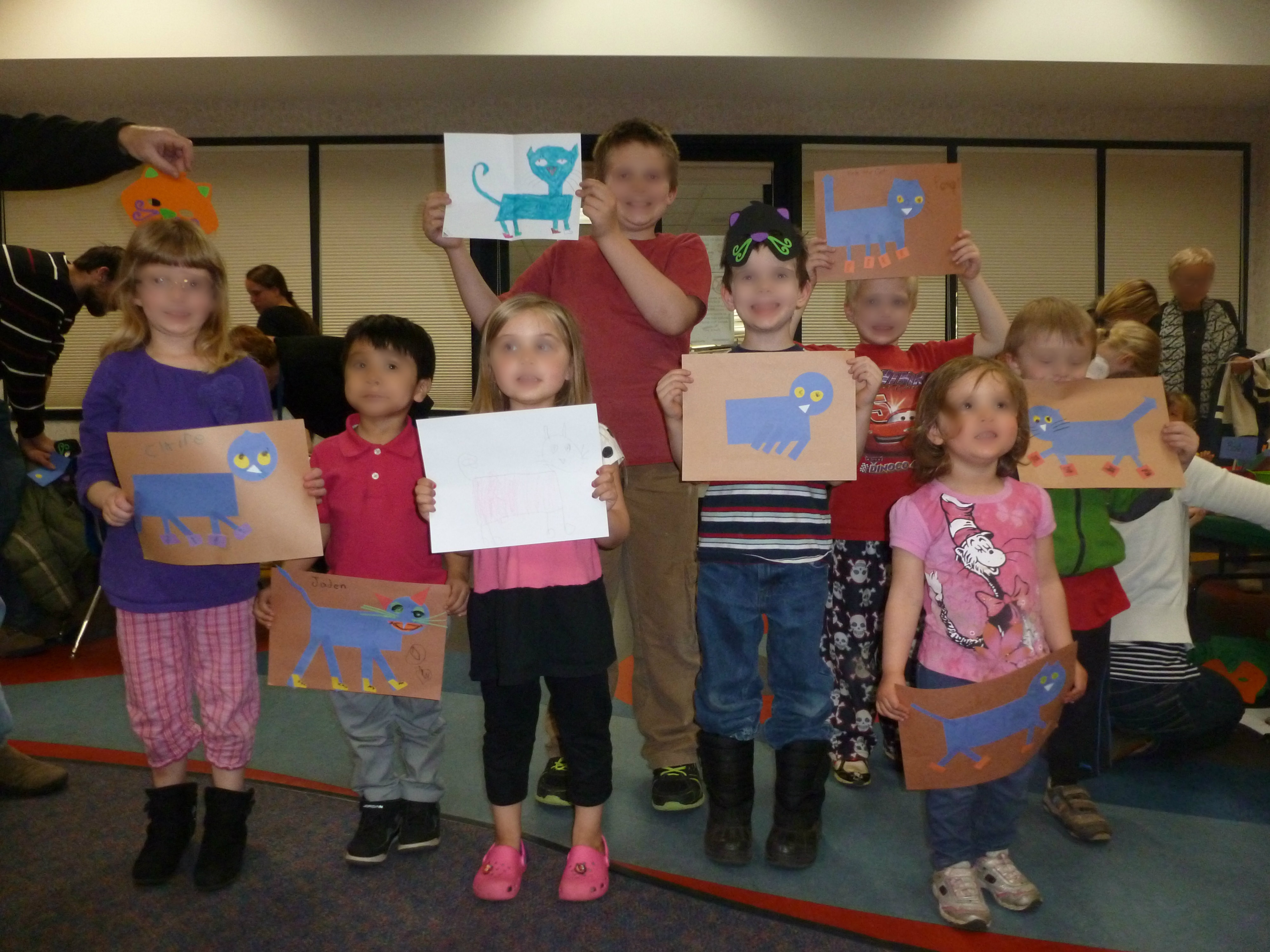 Children Engaged in Pete the Cat Activities