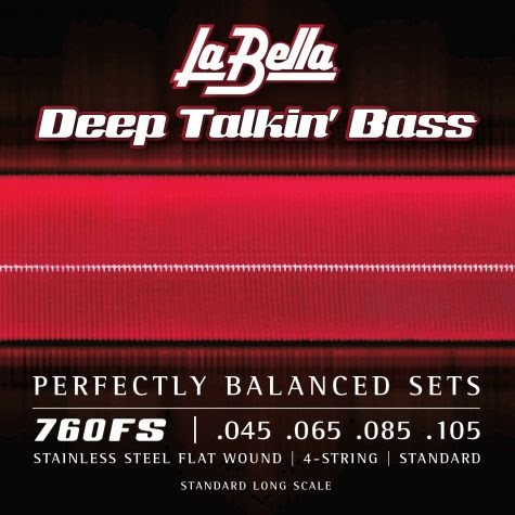 La Bella 760FS Deep Talkin' Bass flatwound strings for bass guitar, known for vintage tone and smooth feel