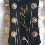 Close-up of Epiphone Les Paul Junior headstock