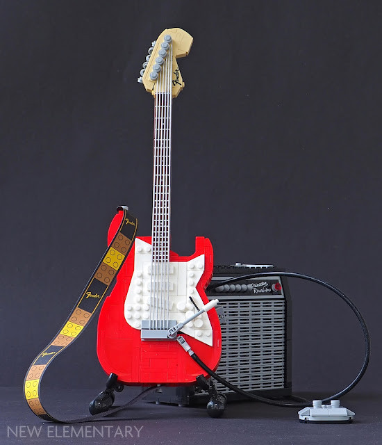 LEGO Fender Stratocaster Angled View