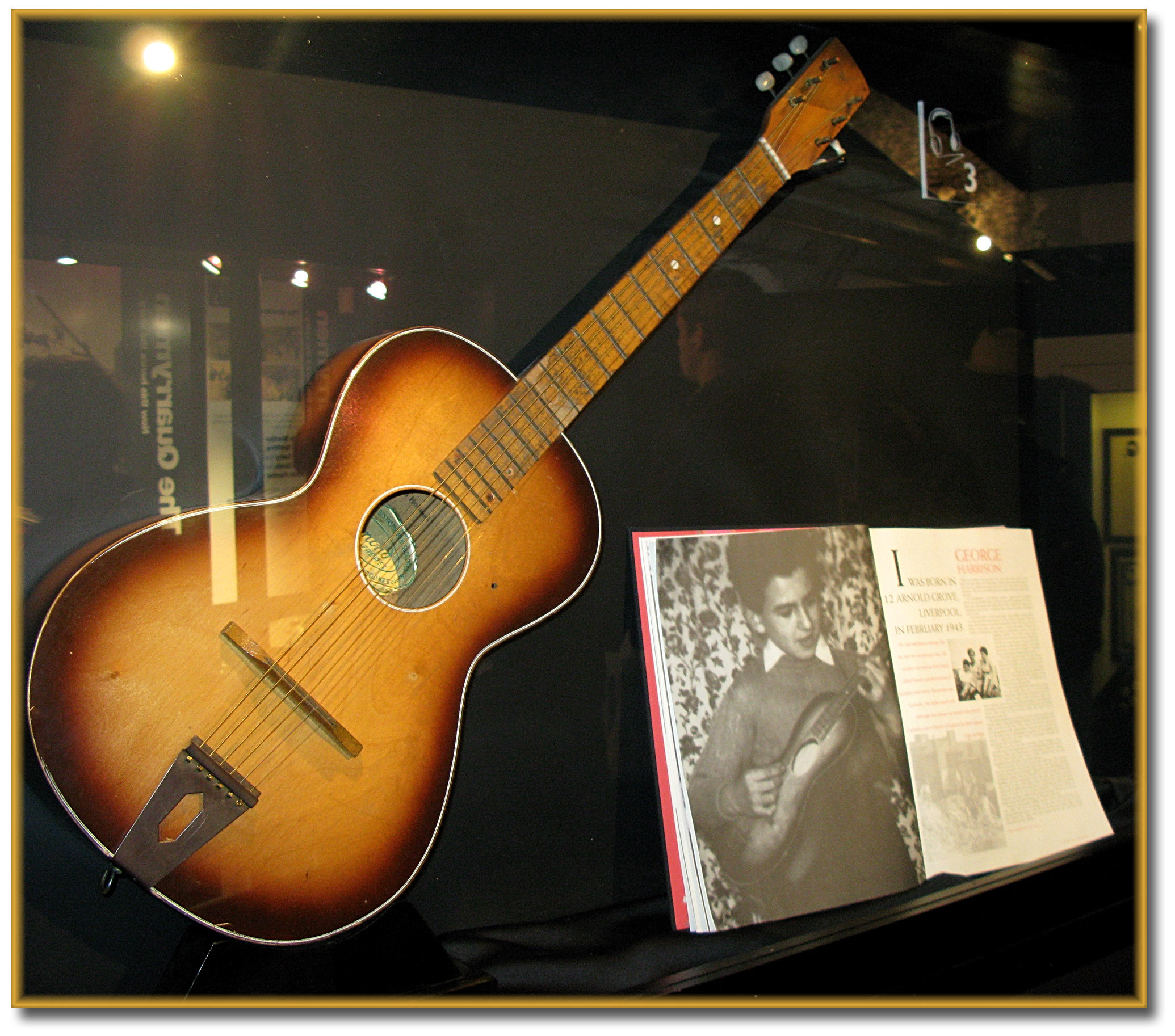 George Harrison at The Beatles Story museum in Liverpool
