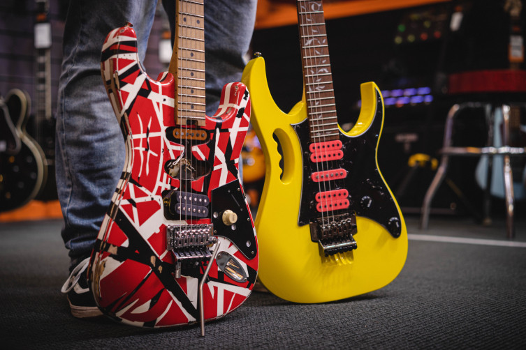 Eddie Van Halen and his iconic Frankenstein guitar