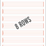 Blank Guitar Tab Sheet 8 rows