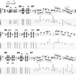 Minor pentatonic scale in G at the 3rd fret for blues guitar tabs