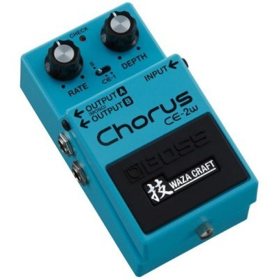 The BOSS CE-2W Waza Craft Chorus pedal, known for its classic and lush chorus tones.