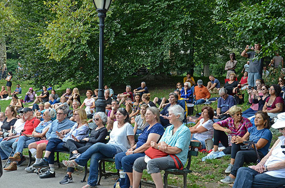 A crowd shot from a September performance, indicating year-round musical activity