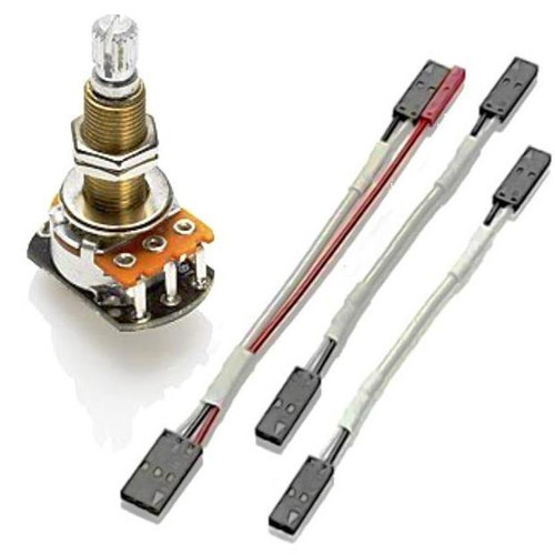 EMG 25K Long Shaft Volume Control for Active Pickups with solderless connectors
