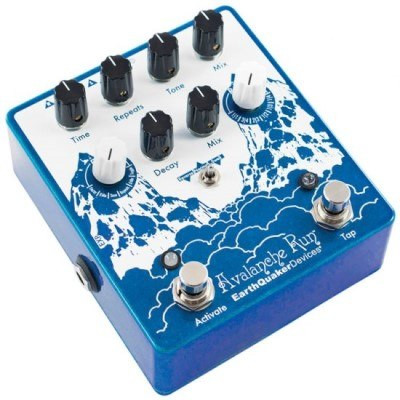 The Earthquaker Devices Avalanche Run V2, combining reverb and delay with versatile modes and stereo output.