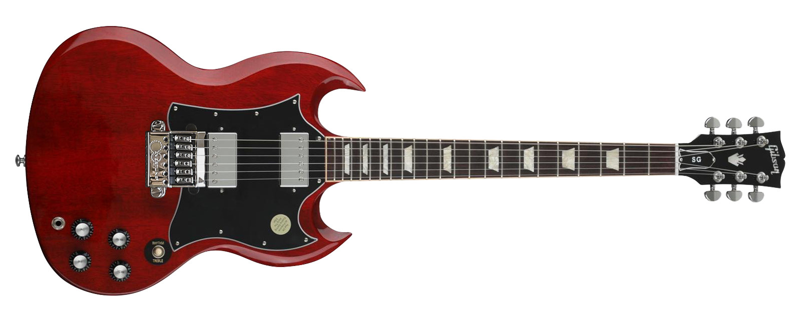 Super Sonico's Heritage Cherry Red Gibson SG, a rock-solid electric guitar for the mascot character.