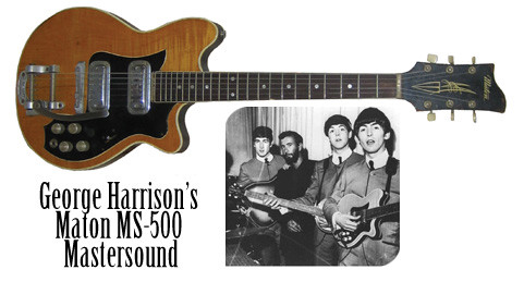 Maton MS-500 Mastersound guitar, similar to the one George Harrison borrowed