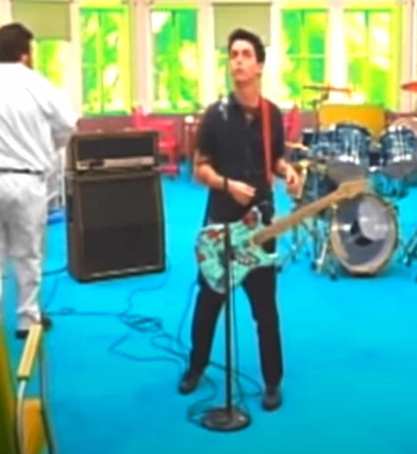 A de-branded Marshall JCM 900 amplifier subtly placed behind Billie Joe Armstrong in the &quot;Basket Case&quot; music video.