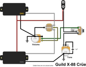 Guild X88 Wiring diagram of electronics