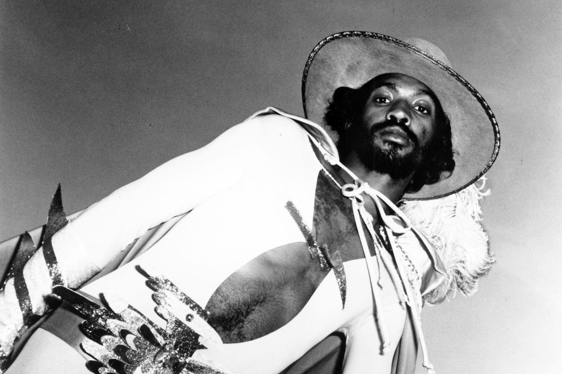 Eddie Hazel of Parliament in 1977, showcasing his psychedelic funk guitar style and his legendary &quot;Maggot Brain&quot; solo