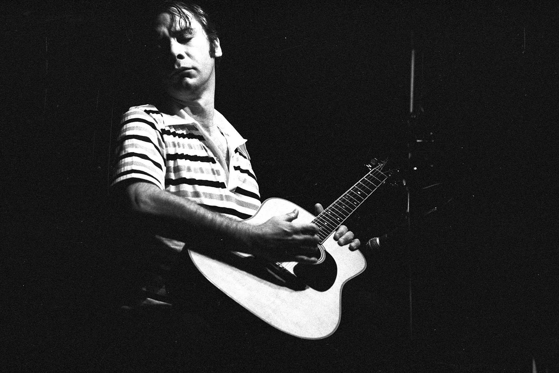 John Fahey in a portrait, showcasing his fingerpicking style and his blend of folk and avant-garde elements