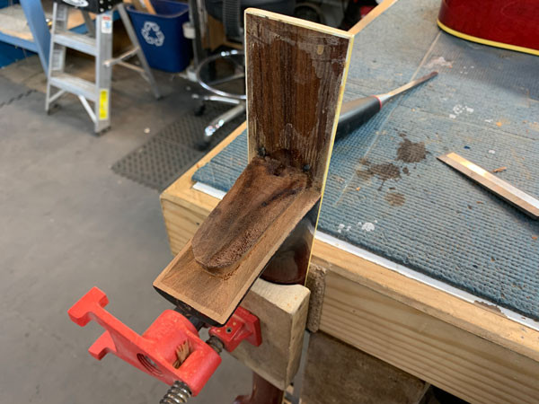 Shaping the neck heel for optimal Gibson Dove neck angle