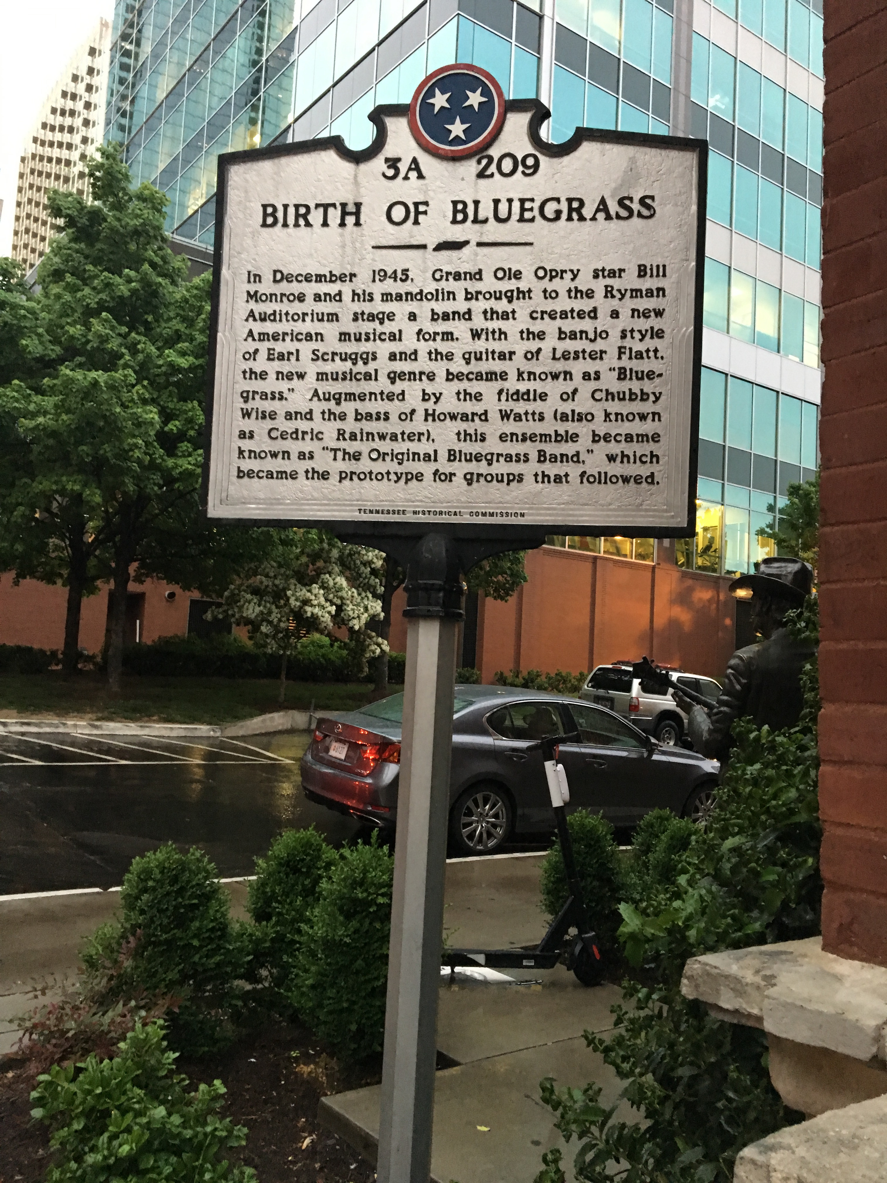 Plaque commemorating Bill Monroe at the Ryman Auditorium, Nashville