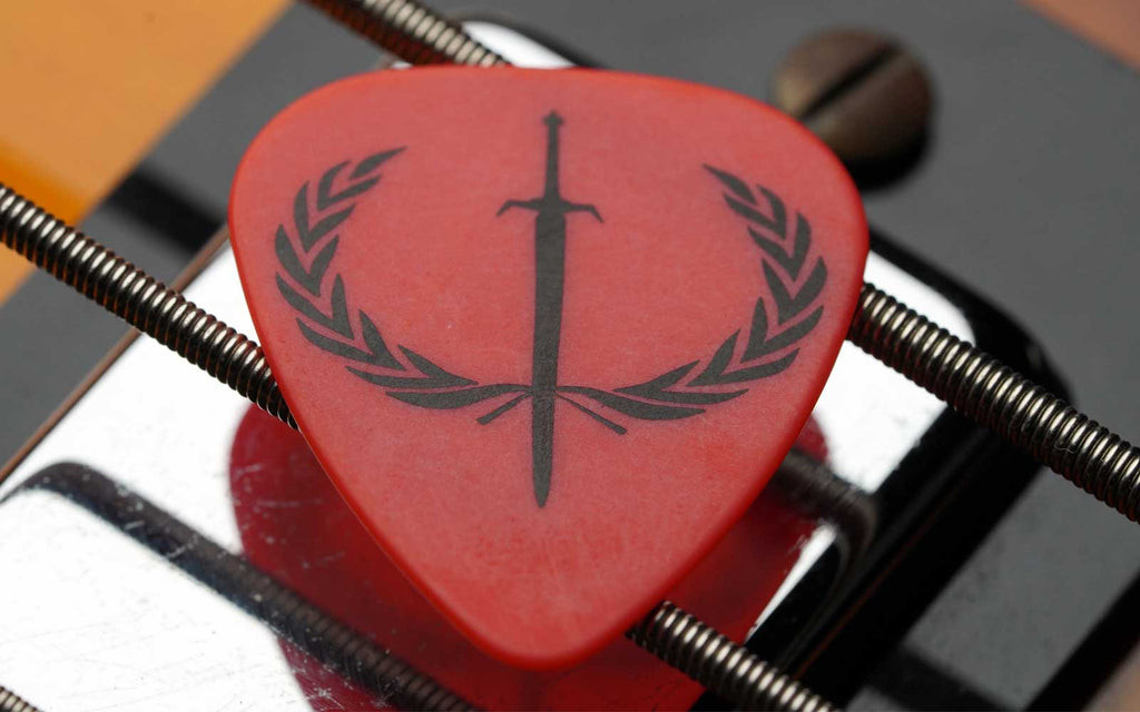 iron age bass picks, play chords, sharp tip, nylon picks, thinner picks, teardrop pick, thinner plectrum