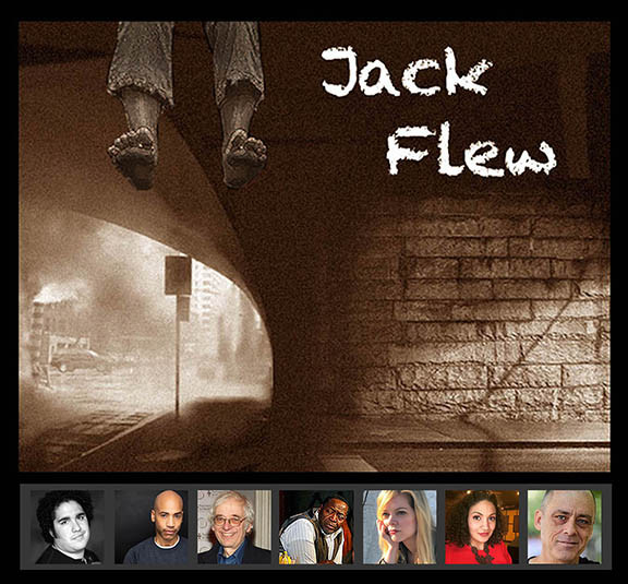 A cast photo from the online reading of &quot;Jack Flew,&quot; showcasing the talented actors involved