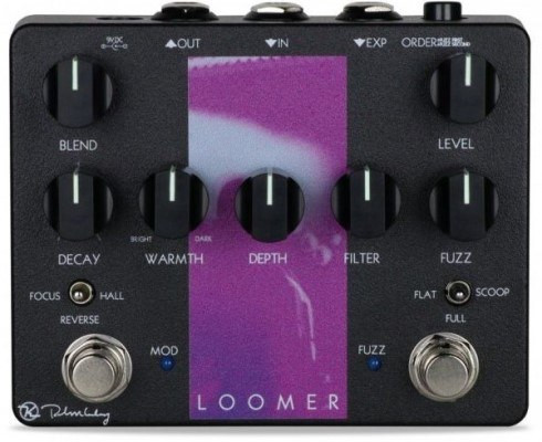 The Keeley Electronics Loomer pedal, combining fuzz and reverb in one unit, is ideal for shoegaze.