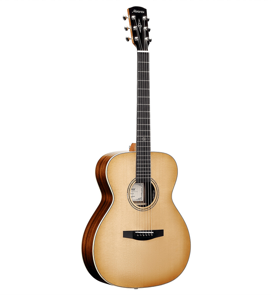 Alvarez LF70Le Laureate Folk/OM left-handed acoustic-electric guitar, laureate left-handed folk/OM model.