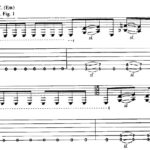 Verse riff notation from a 1988 Cherry Lane Music Company transcription, Creeping Death Music copyright