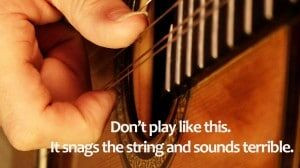 Classical guitar bad technique