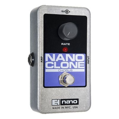 The Electro Harmonix Nano Clone Chorus Pedal, a simple and affordable way to add chorus to your sound.