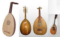 Lute, Oud, and Neapolitan Mandolin, stringed instruments with rounded bodies, inspiring the Ovation design.