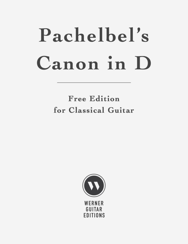 Pachelbel Canon in D Guitar Sheet Music Cover - Free PDF Download