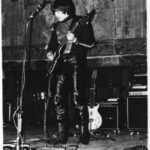 Paul White playing his Roland GR-500 guitar synth driving the Powertran Transcendent 2000 synth (far right).