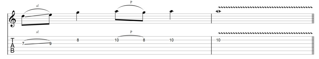 Pentatonic Scale Lick 2 Tab