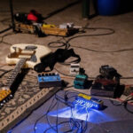 Fender Offset guitars are popular for shoegaze setups, paired with a range of effect pedals.