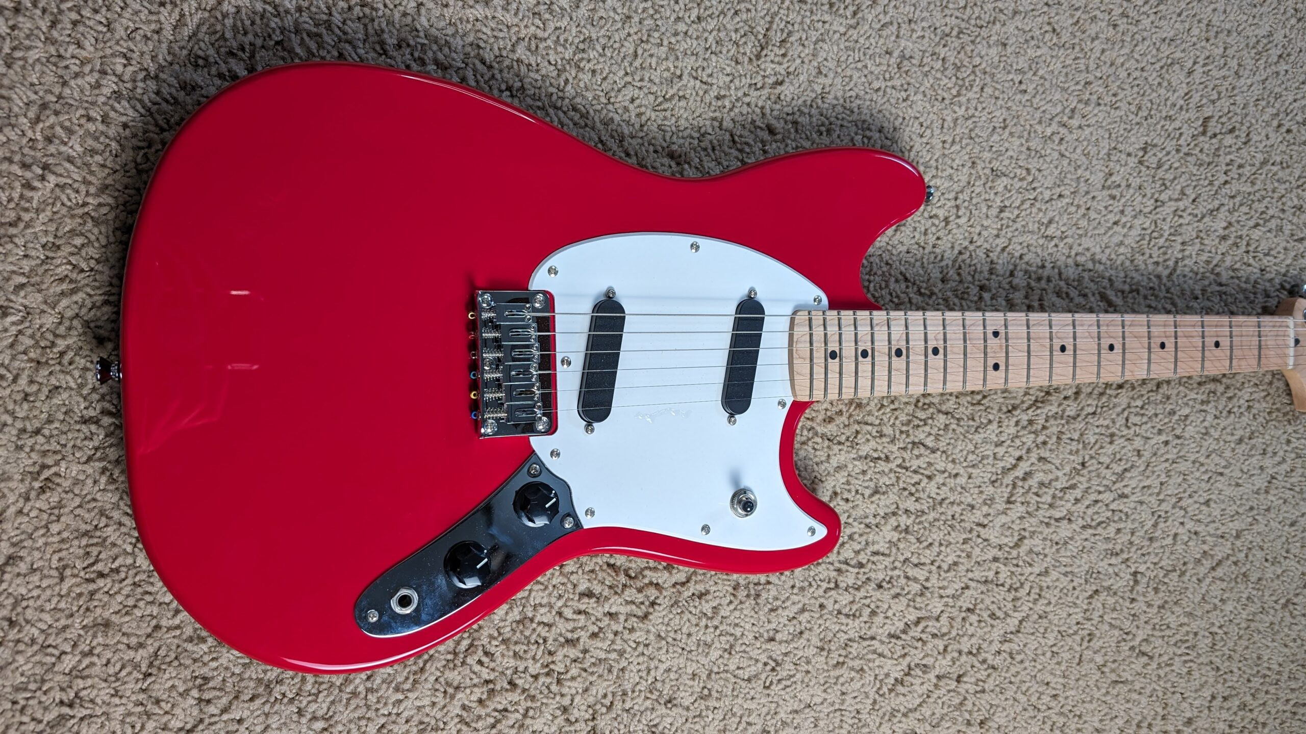 Squier Sonic Mustang Body Angled View