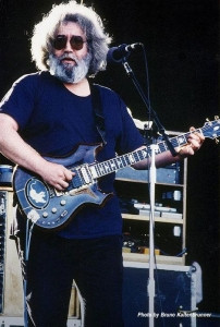 Jerry Garcia playing his iconic Tiger guitar live