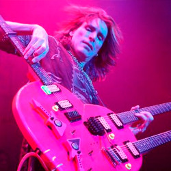 Steve Vai virtuoso guitarist with Ibanez Jem guitar