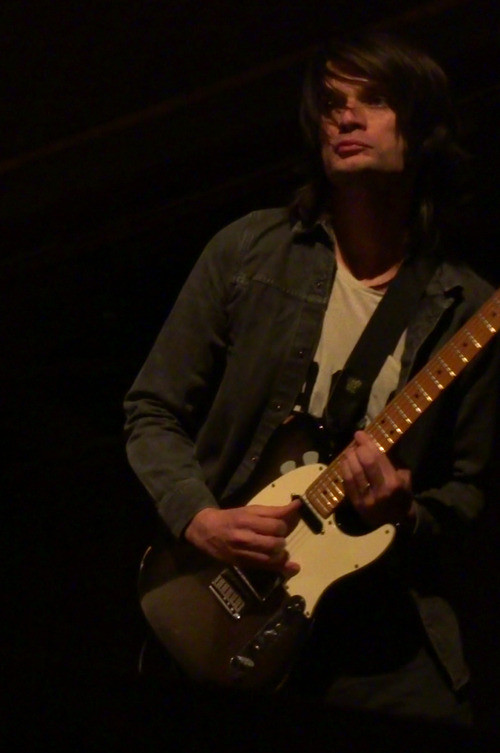 Jonny Greenwood playing his Tobacco Burst Fender Telecaster Standard/Plus (Tele2) at Victoria Hall in Geneva, 2015, during a performance of Electric Counterpoint.