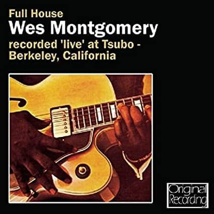 Wes Montgomery playing his natural Gibson L5-CESN guitar with humbucker pickups, as seen on the album "Full House".