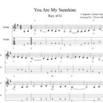 You Are My Sunshine basic melody guitar notes