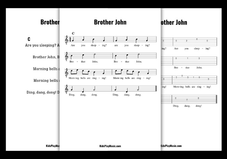 Brother John - Guitar Free Download