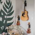 Basic tools and materials for DIY guitar holder