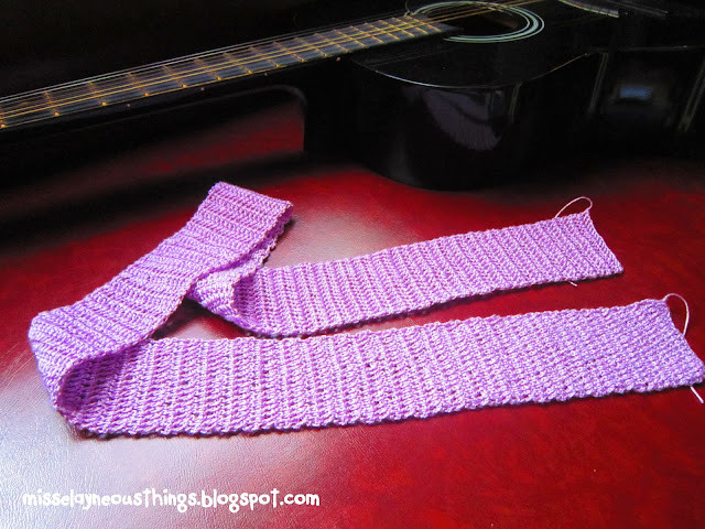 Colorful crochet guitar strap